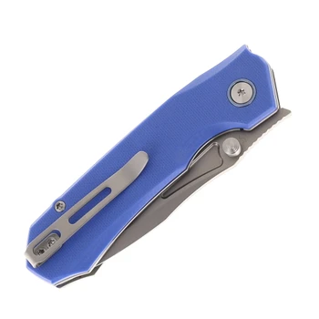 Remette Rhino Folding Knife CNC Machined G10 Handle D2 Plain Edge Ceramic Sandblast Finish RNDG4