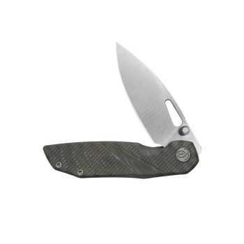 KB Sear Folding Folding Knife Flamed Titanium Handle Satin S90V Blade KB457B