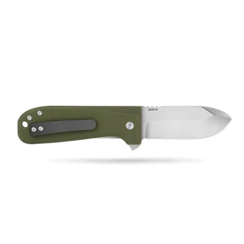 WESN The Allman Folding Knife OD Green G10 Handle S35VN Drop Point Plain Edge WESN04-2