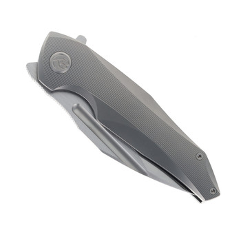 KB Knives Navigator Folding Knife Gray Titanium Handle M390 Blade KB458A