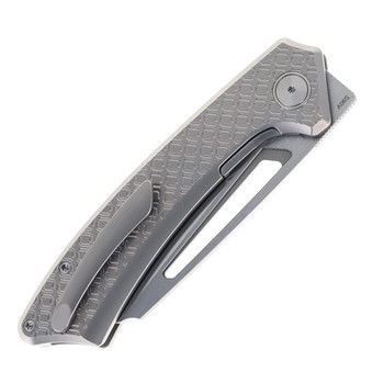 Gecko Customz Pictus XL V2 Folding Knife Titanium Micro Milled Handle Satin S90V Blade