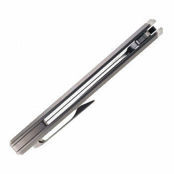 Gecko Customz Pictus XL V2 Folding Knife Titanium Micro Milled Handle Satin S90V Blade