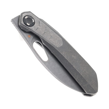 Poikilo Vulpex Crab-S2 Folding Knife Dark Stonewash Titanium Handle M398 Plain Edge Dark Stonewash Finish Crab-S2