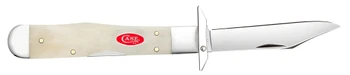 Case Cheetah Cub Folding Knife Natural Bone Handle Tru-Sharp Clip Point Plain Edge 14026