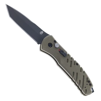 Gerber Propel Auto Knife OD Green G10 Handle S30V Tanto Plain Black Blade 30-001317N