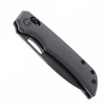 (Open Box) Returned Miguron Mero II Folding Knife Dark Grey PVD Titanium Handle M390 Drop Point Plain Edge MGR615ABK