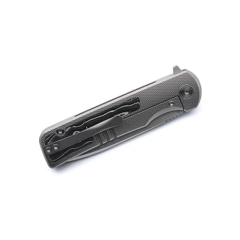 (Open Box) Returned Miguron Ameight  Kermu Folding Knife Titanium/Carbon Fiber Handle M390 Plain Edge AM8-008SR