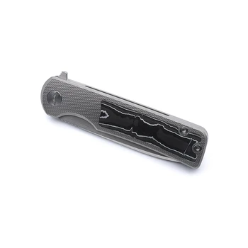 (Open Box) Returned Miguron Ameight  Kermu Folding Knife Titanium/Carbon Fiber Handle M390 Plain Edge AM8-008SR