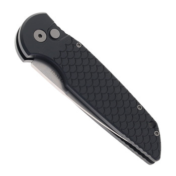 Pro-Tech Automatic Tactical Response TR-3-X1-SW Black Fish Scale Aluminum Handle Stonewashed 154CM Blade
