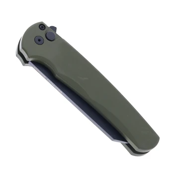 Pro-Tech Malibu Folding Knife Green Aluminum Handle DLC Black MagnaCut Reverse Tanto Blade 5403-Green