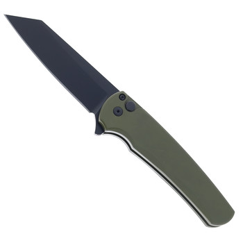 Pro-Tech Malibu Folding Knife Green Aluminum Handle DLC Black MagnaCut Reverse Tanto Blade 5403-Green