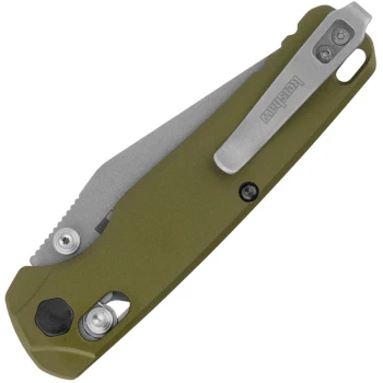 Kershaw Bel Air Folding Knife Olive Aluminum Handle Magnacut Plain Edge 6106OL