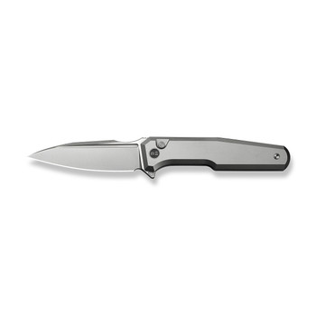 WE Dressytak Folding Knife Gray Titanium Handle M390 Plain Edge Satin Finish WE25059-2