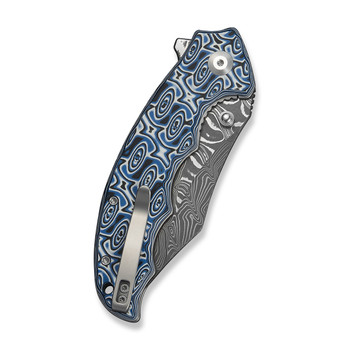 Civivi Pentad Folding Knife Black/White Vortex Micarta Handle Damascus Plain Edge C24068-DS1