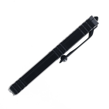 Microtech Ultratech Gen IV OTF Automatic Knife Jedi Knight Black Aluminum Handle M390MK D/E Blue Blade 11224-1JK
