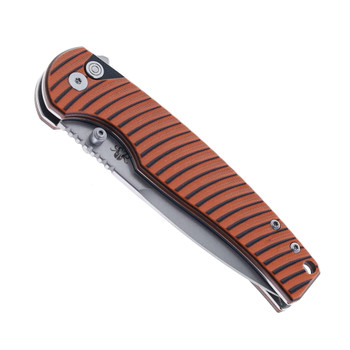 Klaken Folding Knife Orange G10 Handle D2 Plain Edge Satin Finish J394-Breakline-Sat-Org