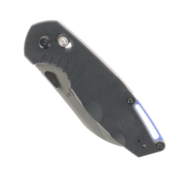 (Open Box/Returned) Tenable Model 6 Folding Knife Black G10 Handle 14C28N Plain Edge Satin Finish T1022V4