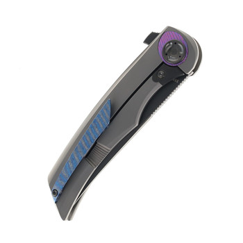 (Minor Scuff on Handle) Open Box/Returned Tuya Persia Folding Knife Integral Titanium Handle w/ Holes S90V Blade T1750-A #7