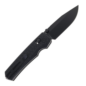 Remette Folding Knife Black G10 Handle 14C28N Plain Black Blade AURA-G2