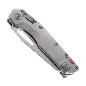Microtech MSI Ram-Lok Folding Knife Stonewash Marfione Titanium Stonewash Purple Backspacer M390MK Blade 210-10MS3