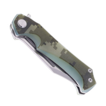 TwoSun Folding Knife Camo G10 Handle D2 Plain Edge TS222-D2-Camo