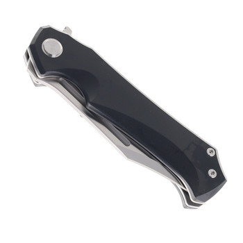 TwoSun Folding Knife Black G10 Handle D2 Plain Edge TS222-D2-Black
