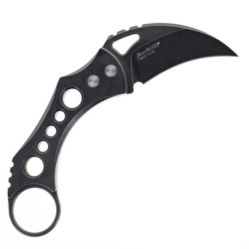 TwoSun Fixed Blade Knife Black Titanium Handle M390 Plain Edge TS625-M390-SW