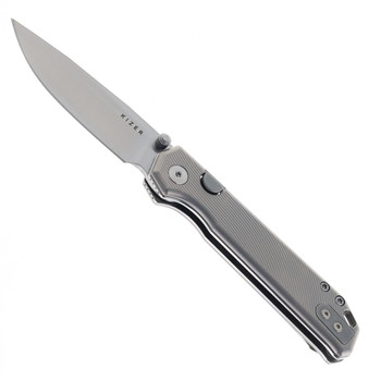 (Dropping 8/11 @12 PM EST) WMK Exclusive Kizer Begleiter 2.9 Folding Knife Textured Titanium Handle Hollow Grind Elmax Blade Ki3458.2BDE1