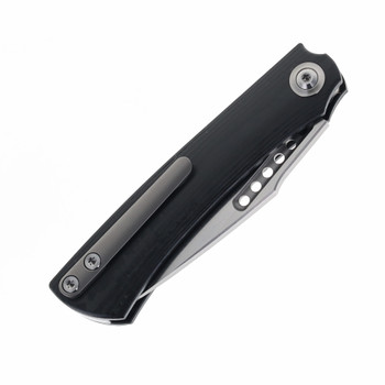 TwoSun Folding Knife Carbon Fiber Handle D2 Plain Edge TS221-D2-CF