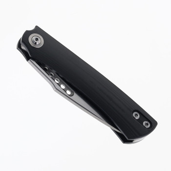 TwoSun Folding Knife Carbon Fiber Handle D2 Plain Edge TS221-D2-CF