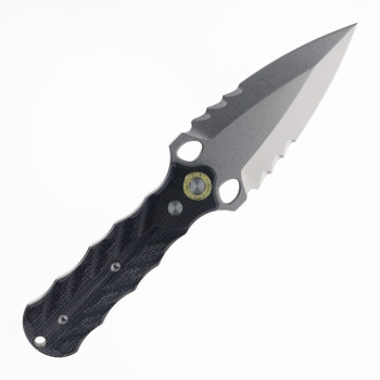 TwoSun Fixed Blade Knife Black Micarta Handle D2 Plain Edge TS535-D2-KS