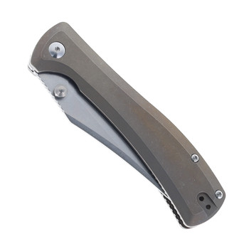 Artisan Cutlery Santee Folding Knife Gray Titanium Handle S35VN Clip Point Plain Edge Stonewash Finish 1888G-GY