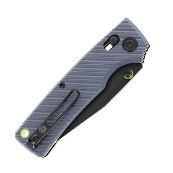 Vosteed Porcupine ModSwap Folding Knife Blue G10 Handle 154CM Clip Point Plain Edge Black Stonewash Finish A3102
