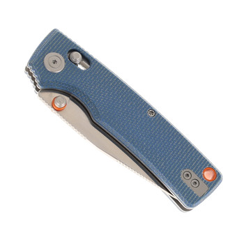 Vosteed Porcupine ModSwap Folding Knife Blue Micarta Handle 154CM Clip Point Plain Edge Satin Finish A3105