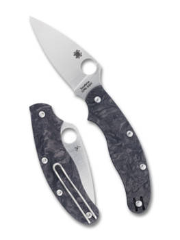 (Collectors Club #23) Spyderco UK Pen Knife Dark Matter Fat Carbon Handle S30V Blade C94CFS30VP