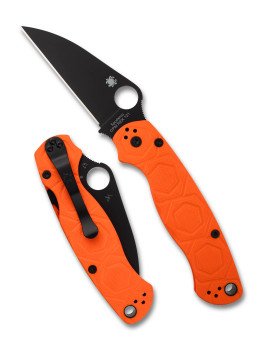 (Collectors Club #23) Spyderco Paramilitary 2 Orange G10 Wharncliffe Rex 121 Black Blade C81GPWCORRX121BK2