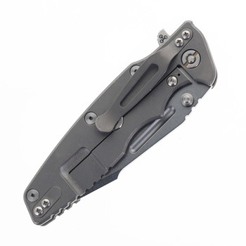 Rick Hinderer Knives Eklipse Skinny 3.5" Folding Knife Fullered Harpoon Spearpoint Stonewashed Blade Black G10 Working Finish Titanium Handle