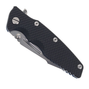 Rick Hinderer Knives Eklipse Skinny 3.5" Folding Knife Fullered Harpoon Spearpoint Stonewashed Blade Black G10 Stonewashed Blue Titanium Handle