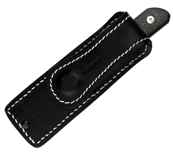 Straight Line Scorer Fixed Blade Knife Black Carbon Fiber Handle Magnacut Reverse Tanto Plain Edge Satin Finish SC-CF