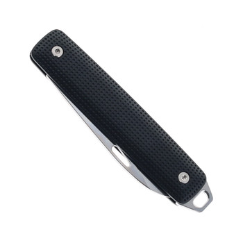 James Brand The Ellis Folding Knife Black Aluminum Handle VG-10 Drop Point Plain Edge KN131264-00
