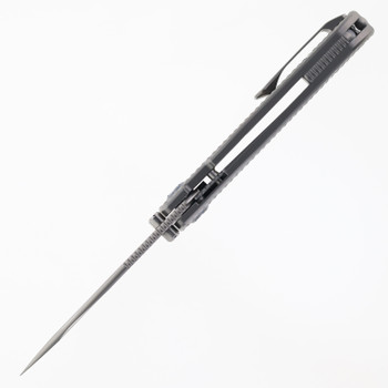 Kunwu Verta Excalibur Folding Knife Textured Titanium Handle Satin Elmax Blade B709-T1A