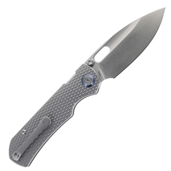 Kunwu Verta Excalibur Folding Knife Textured Titanium Handle Satin Elmax Blade B709-T1A