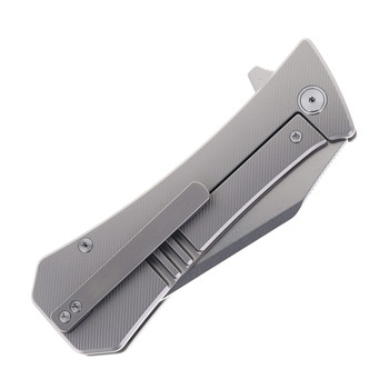(Dropping 5/22  @12PM PST) Auxiliary Manufacturing Coffin XL Tanto Folding Knife Titanium handle M390 Blade