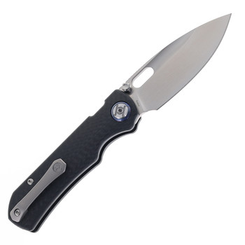 Kunwu Compact Verta Excalibur Folding Knife Carbon Fiber Handle Satin Elmax Blade B709C-CF2A