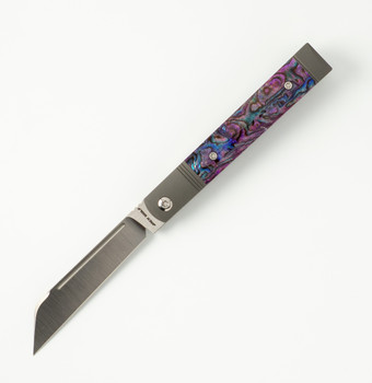 Jack Wolf Feelbetter Jack Folding Knife Purple Abalone Handle S90V