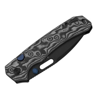 Kizer Outposter Folding Knife Black Norplex UltreX Micarta Handle Nitro-V Drop Point Plain Edge Black PVD Finish V3802BDA2