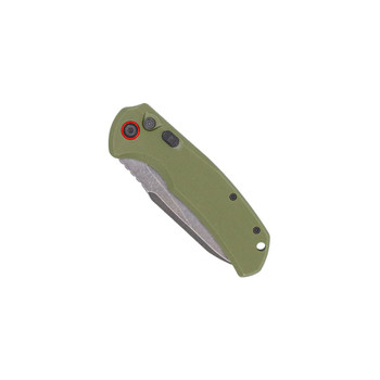 Cobratec Vanguard Push Button Opening Automatic Knife OD Green G10 Handle D2 Blackwashed Blade CTVGDODG