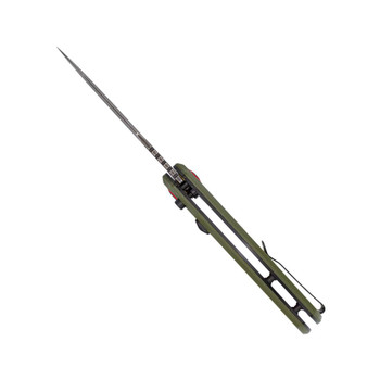 Cobratec Vanguard Push Button Opening Automatic Knife OD Green G10 Handle D2 Blackwashed Blade CTVGDODG