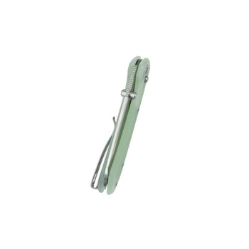 Kubey Bonza Folding Knife Jade G10 Handle 14C28N Sheepsfoot Plain Satin KU446C