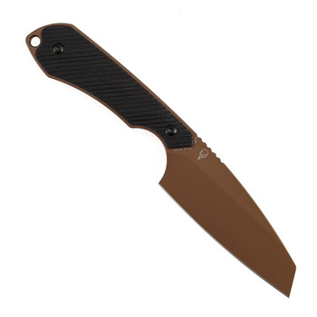 Kansept Valk Fixed Blade Knife Black G10 Handle Nitro-V Reverse Tanto Plain Edge Rose Gold Finish G019A1